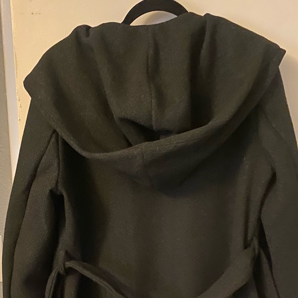 GB girls Black Hooded Trench Coat